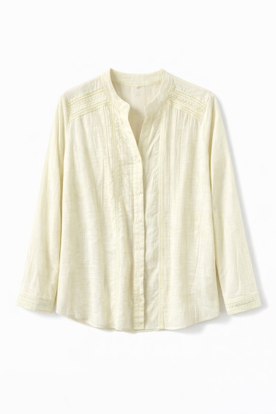 BLUSA LIGERA CON DETALLES BORDADOS MANGA LARGA TY-M9265