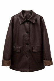 CHAQUETA EFECTO PIEL CON BOTONES ESTILO CASUAL VARIOS COLORES TY-M9232-1