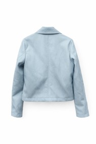 CHAQUETA EFECTO PIEL CON CREMALLERA ESTILO CASUAL VARIOS COLORES TY-M9215