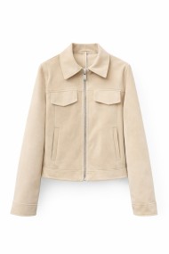 CHAQUETA EFECTO ANTE CON CREMALLERA Y BOLSILLOS VARIOS COLORES TY-M9109