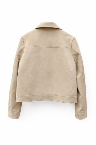 CHAQUETA EFECTO ANTE CON CREMALLERA Y BOLSILLOS VARIOS COLORES TY-M9109
