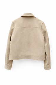CHAQUETA EFECTO ANTE CON CREMALLERA Y BOLSILLOS VARIOS COLORES TY-M9109