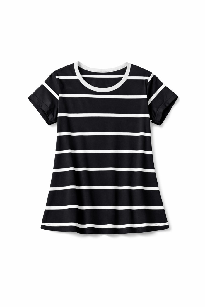 CAMISETA DE RAYAS MANGA CORTA VARIOS COLORES TY-K1828
