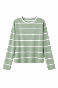 CAMISETA DE RAYAS MANGA LARGA CUELLO REDONDO VARIOS COLORES TY-K1833