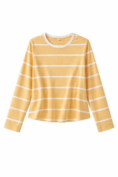 CAMISETA DE RAYAS MANGA LARGA CUELLO REDONDO VARIOS COLORES TY-K1829