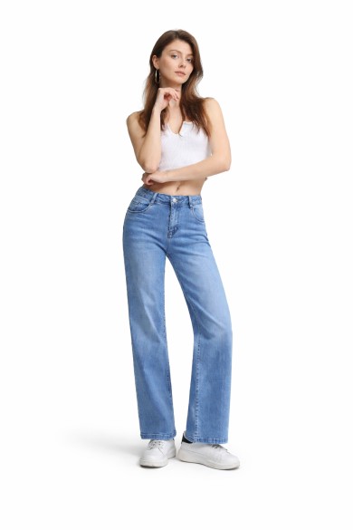 PANTALON VAQUERO MUJER CORTO RECTO ESTILO CASUAL FBZL6351
