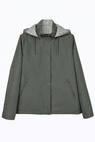 CHAQUETA CORTA CON CAPUCHA REVERSIBLE Y CIERRE DE BOTONES MUJER VARIOS COLORES TY-Z68057