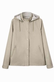 CHAQUETA CORTA CON CAPUCHA REVERSIBLE Y CIERRE DE BOTONES MUJER VARIOS COLORES TY-Z68057
