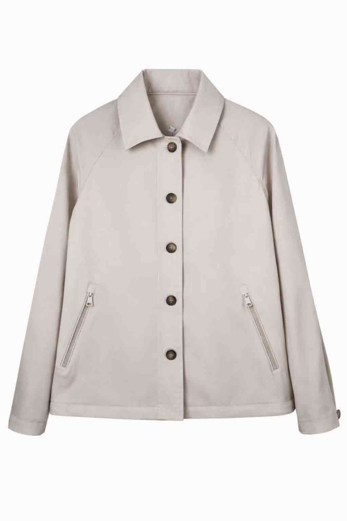 CHAQUETA CORTA LISA CON BOTONES Y BOLSILLOS MUJER VARIOS COLORES TY-Z68026