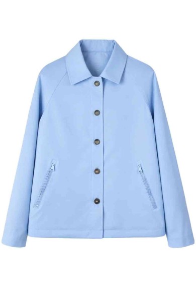 CHAQUETA CORTA LISA CON BOTONES Y BOLSILLOS MUJER VARIOS COLORES TY-Z68026