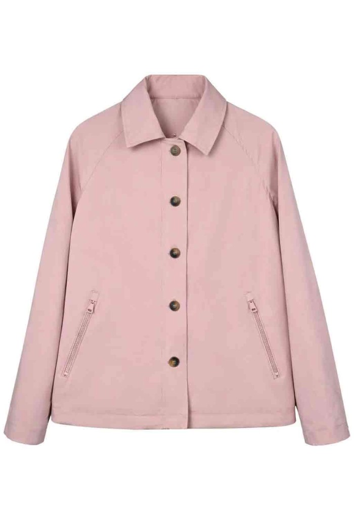 CHAQUETA CORTA LISA CON BOTONES Y BOLSILLOS MUJER VARIOS COLORES TY-Z68026