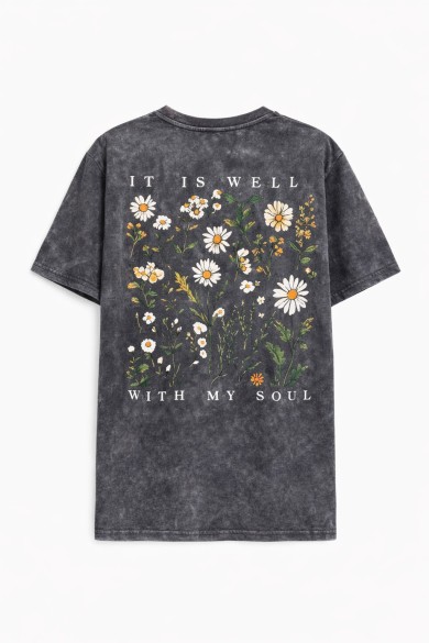 CAMISETA MUJER ESTAMPADO FLORES VINTAGE MANGA CORTA VARIOS COLORES TY-K1835