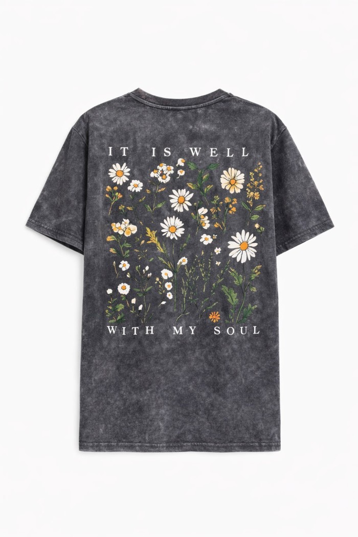 CAMISETA MUJER ESTAMPADO FLORES VINTAGE MANGA CORTA VARIOS COLORES TY-K1835