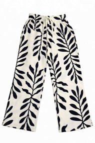 PANTALÓN MUJER ANCHO ESTAMPADO HOJAS GRANDES CINTURA ELÁSTICA VERANO BOHO VARIOS COLORES TY-H2507