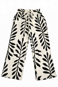 PANTALÓN MUJER ANCHO ESTAMPADO HOJAS GRANDES CINTURA ELÁSTICA VERANO BOHO VARIOS COLORES TY-H2507