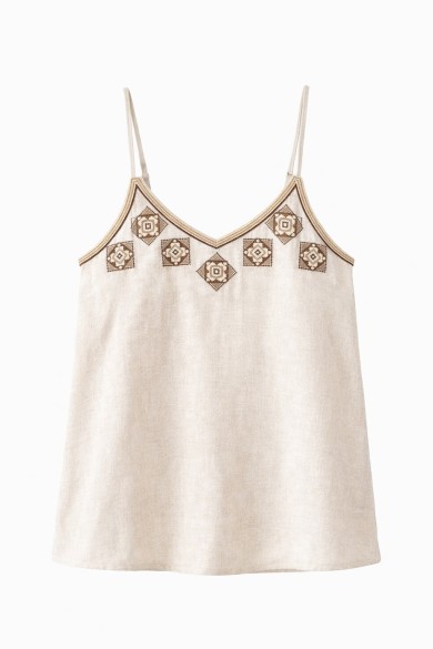 TOP MUJER TIRANTES CON BORDADO DETALLE BOHO VERANO DBT-X5739