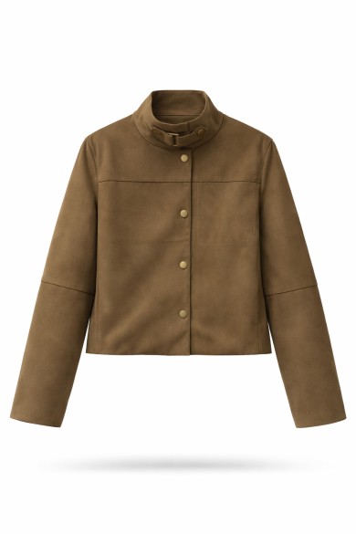 CHAQUETA CORTA EFECTO CUERO CON BOTONES – VARIOS COLORES TY-M9338