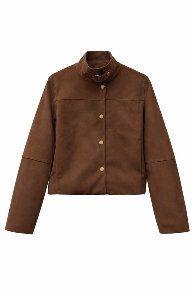 CHAQUETA CORTA EFECTO CUERO CON BOTONES VARIOS COLORES TY-M9338