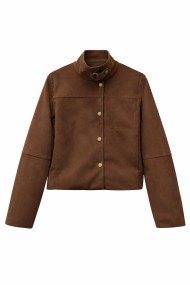 CHAQUETA CORTA EFECTO CUERO CON BOTONES VARIOS COLORES TY-M9338