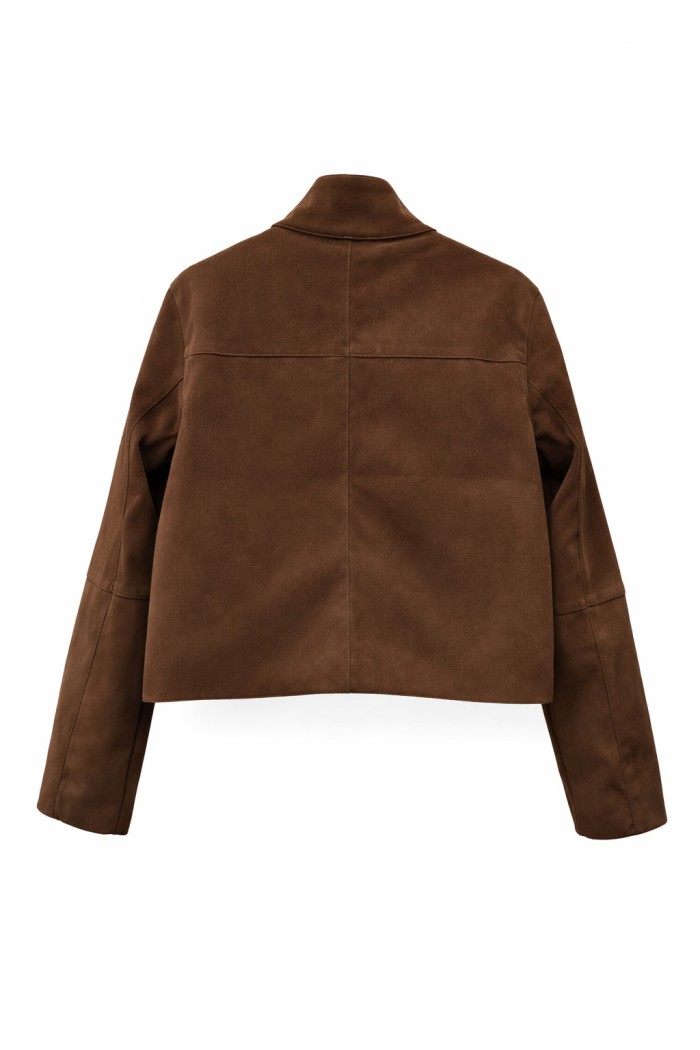 CHAQUETA CORTA EFECTO CUERO CON BOTONES VARIOS COLORES TY-M9338