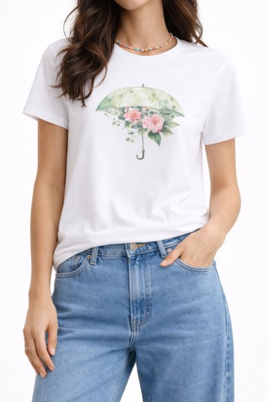 CAMISETA MUJER ESTAMPADO FIGURAS VARIOS DIBUJOS  TY-K1863