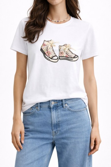 CAMISETA MUJER ESTAMPADO FIGURAS VARIOS DIBUJOS TY-K1869
