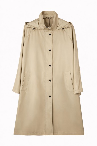 GABARDINA LARGA CON CAPUCHA VARIOS COLORES TY-Z68828 BEIGE