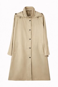 GABARDINA LARGA CON CAPUCHA VARIOS COLORES TY-Z68828 BEIGE