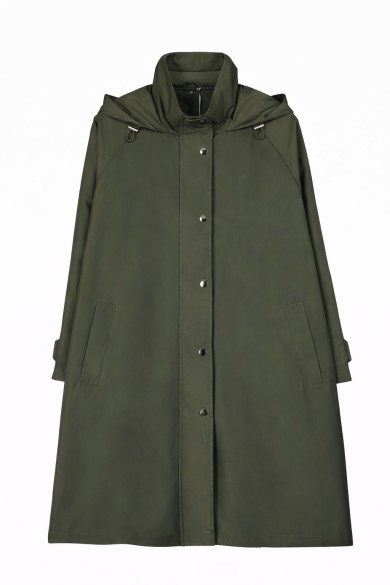 GABARDINA LARGA CON CAPUCHA VARIOS COLORES TY-Z68828 VERDE KAI