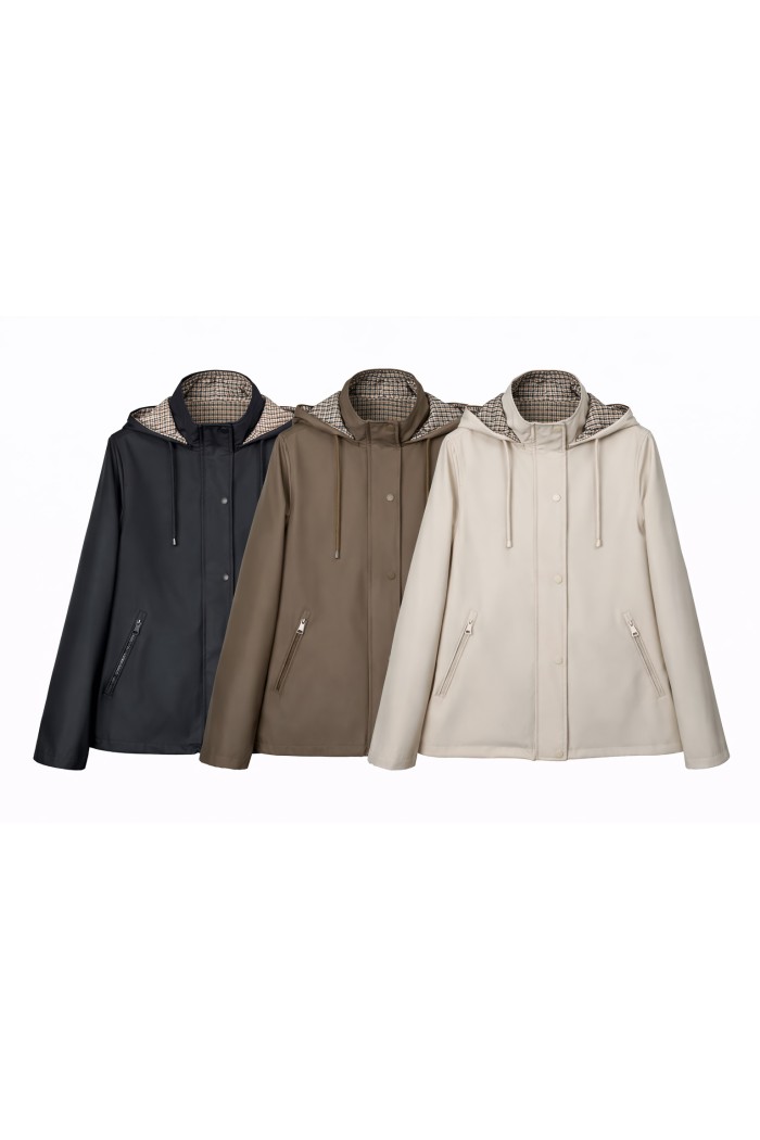 CHAQUETA CORTAVIENTOS CON CAPUCHA Y CREMALLERA TY-Z68605