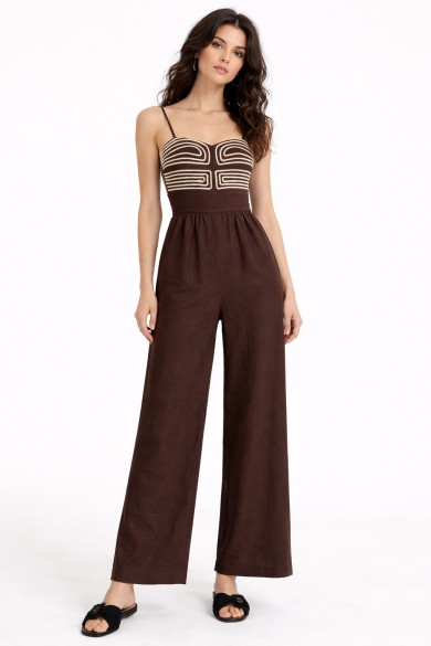 MONO LARGO CON TIRANTES Y BORDADO FBZMA1673