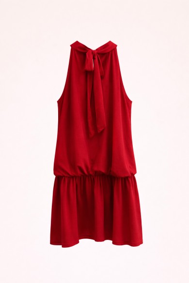 VESTIDO CORTO HALTER FLUIDO FBZMR22526