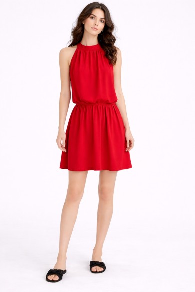 VESTIDO CORTO HALTER FLUIDO FBZMR22526