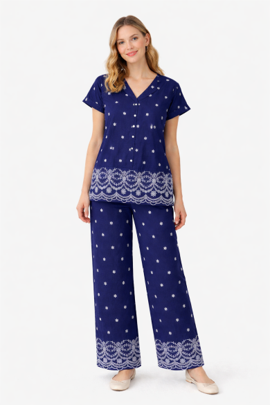 CONJUNTO DOS PIEZAS ESTAMPADO BLUSA PANTALÓN DBT-X5702
