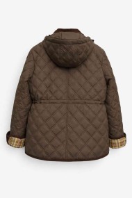 CHAQUETA ACOLCHADA ROMBOS ESTILO CLÁSICO TY-M9292 CAFE