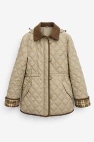 CHAQUETA ACOLCHADA ROMBOS ESTILO CLÁSICO TY-M9292 TAUPE