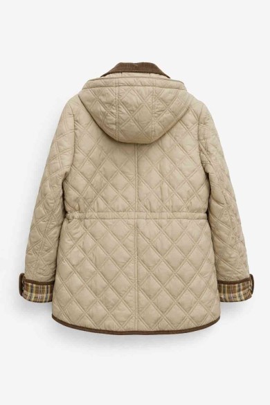 CHAQUETA ACOLCHADA ROMBOS ESTILO CLÁSICO TY-M9292 TAUPE