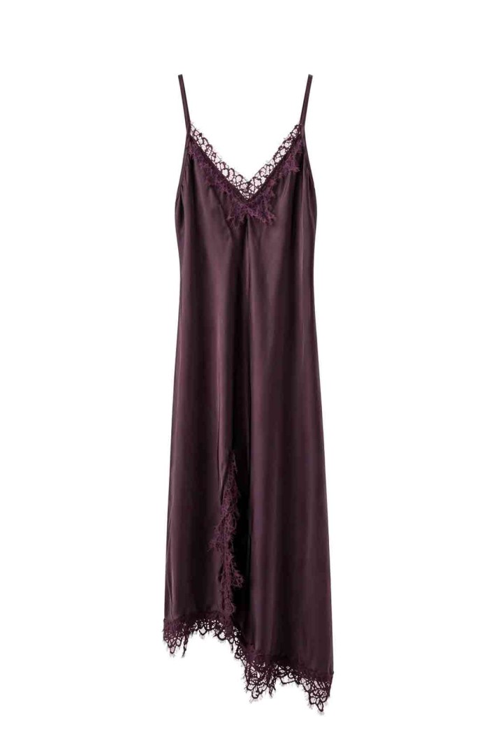 VESTIDO LENCERO MIDI CON ENCAJE FBZM1700