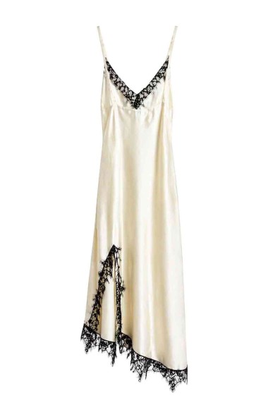 VESTIDO LENCERO MIDI CON ENCAJE FBZM1702