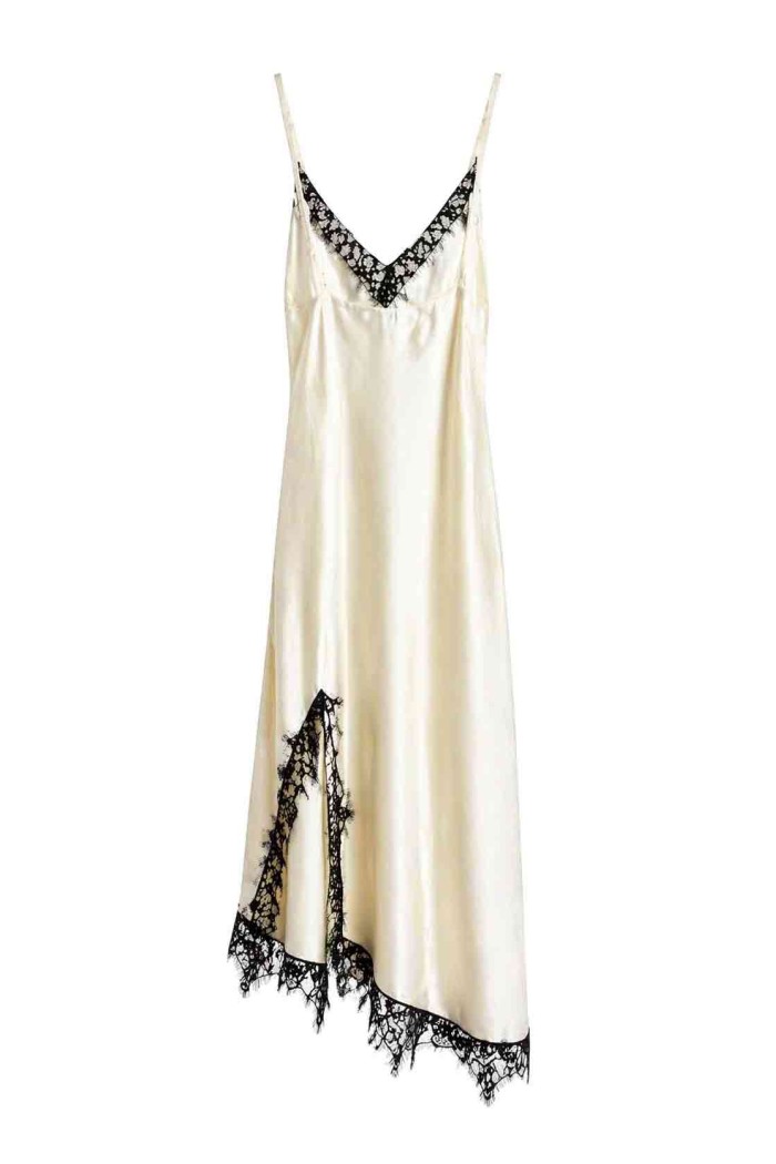 VESTIDO LENCERO MIDI CON ENCAJE FBZM1702