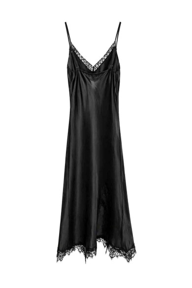 VESTIDO LENCERO MIDI CON ENCAJE FBZM1701