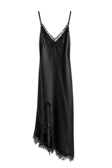 VESTIDO LENCERO MIDI CON ENCAJE FBZM1701