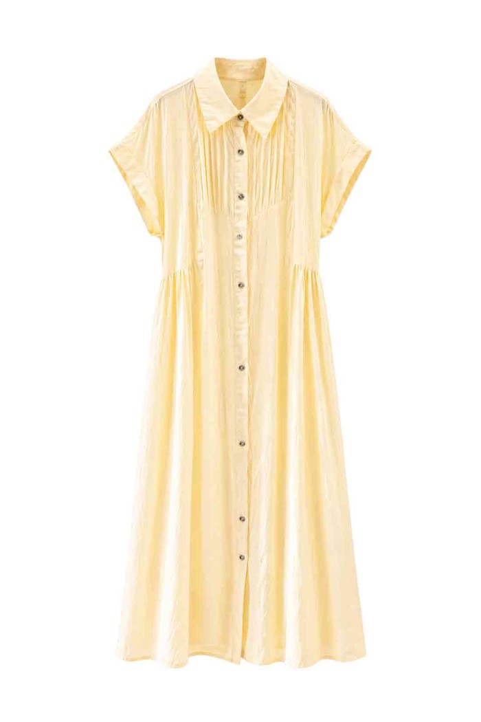VESTIDO MIDI CAMISERO PLISADO FBZMA1686