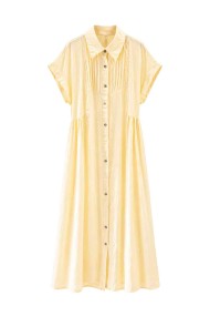 VESTIDO MIDI CAMISERO PLISADO FBZMA1686