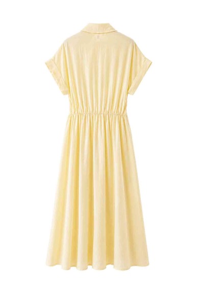 VESTIDO MIDI CAMISERO PLISADO FBZMA1686