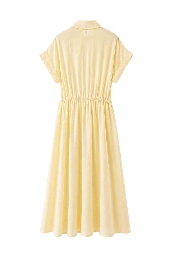 VESTIDO MIDI CAMISERO PLISADO FBZMA1686