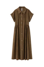VESTIDO MIDI CAMISERO PLISADO FBZMA1685