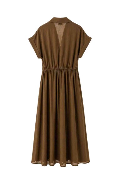 VESTIDO MIDI CAMISERO PLISADO FBZMA1685