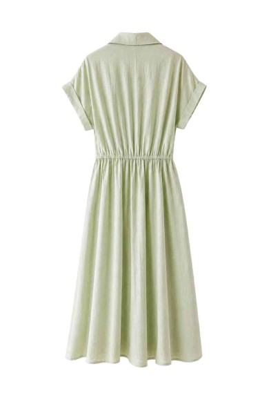 VESTIDO MIDI CAMISERO PLISADO FBZMA1687