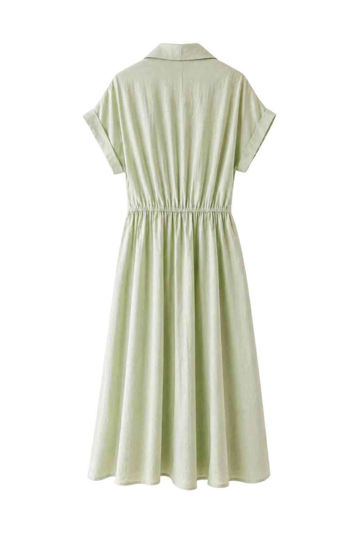 VESTIDO MIDI CAMISERO PLISADO FBZMA1687